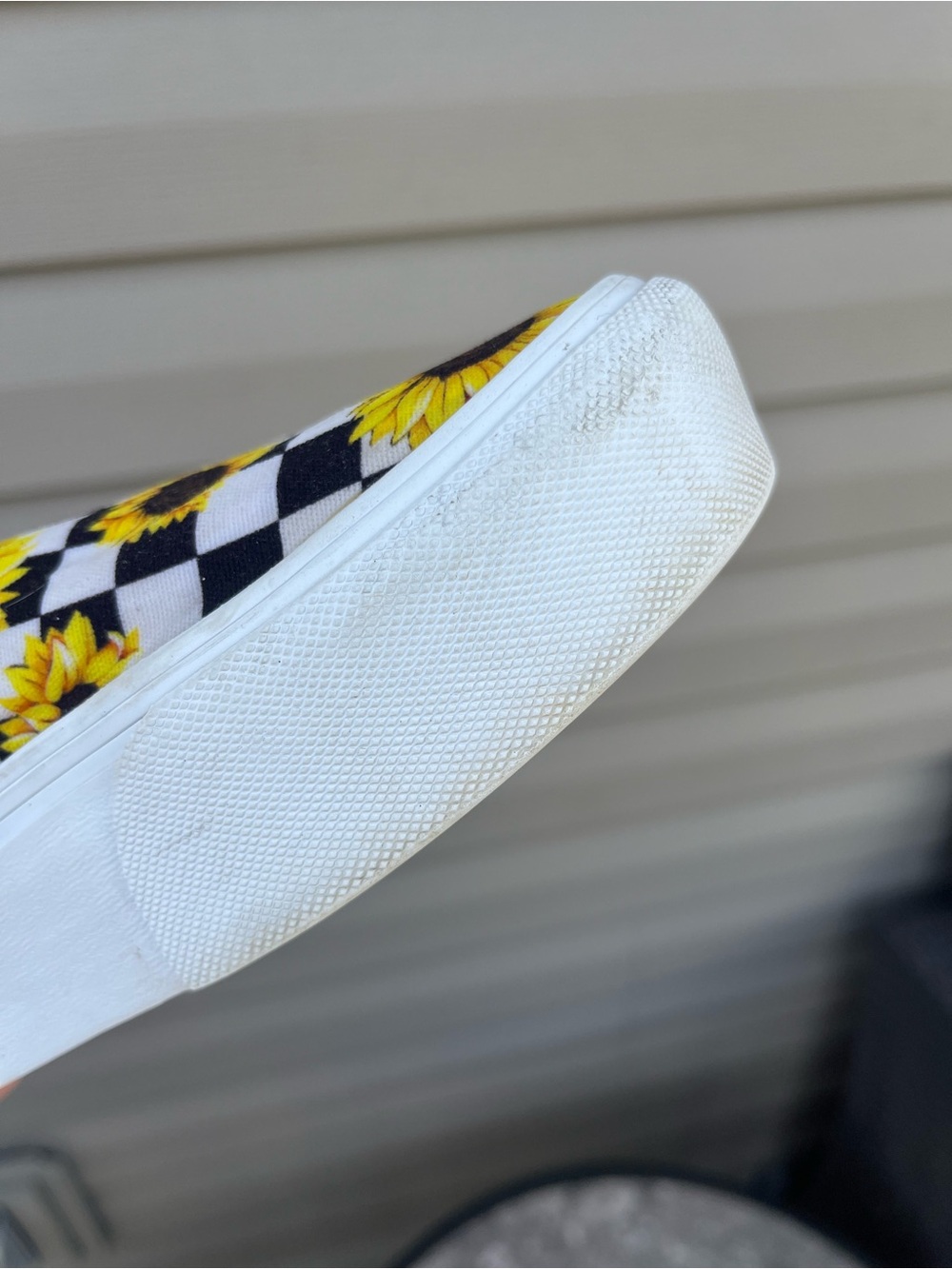 Vans
Customs Classic Platform Slip-On Sunflower 
Checkered Black/White/Yellow 🌻 - Picture 3 of 13